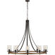 Sean Lavin Angelo 10 Light 48.13 inch Distressed Weathered Oak / Slate Grey Metal Chandelier Ceiling Light