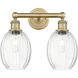 Edison Preston 2 Light 15.25 inch Brushed Brass Bath Vanity Light Wall Light in Clear