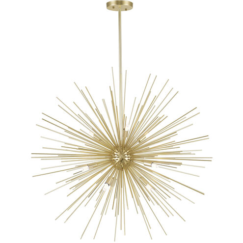 Savannah 9 Light 30 inch Gold Leaf Chandelier Ceiling Light