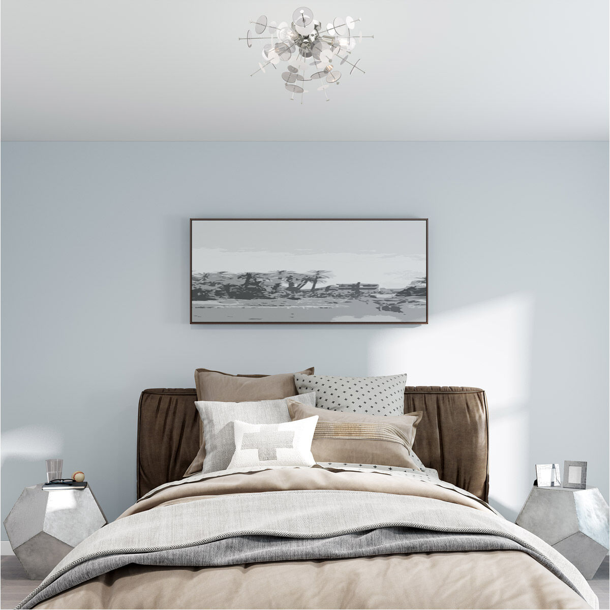 Circulo 4 Light 24 inch Polished Chrome Flush Mount Ceiling Light