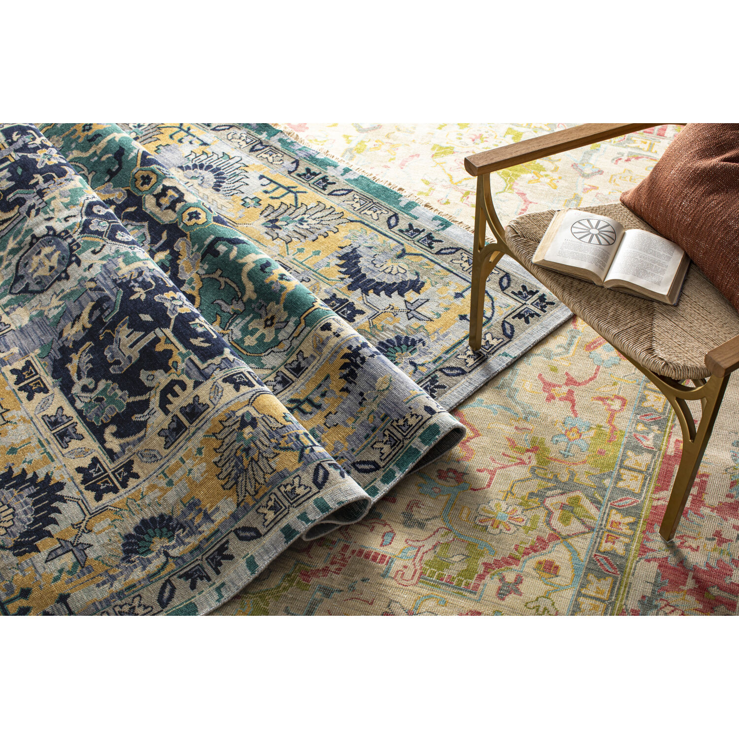 Festival 132 X 96 inch Denim Rug in 8 x 11, Rectangle