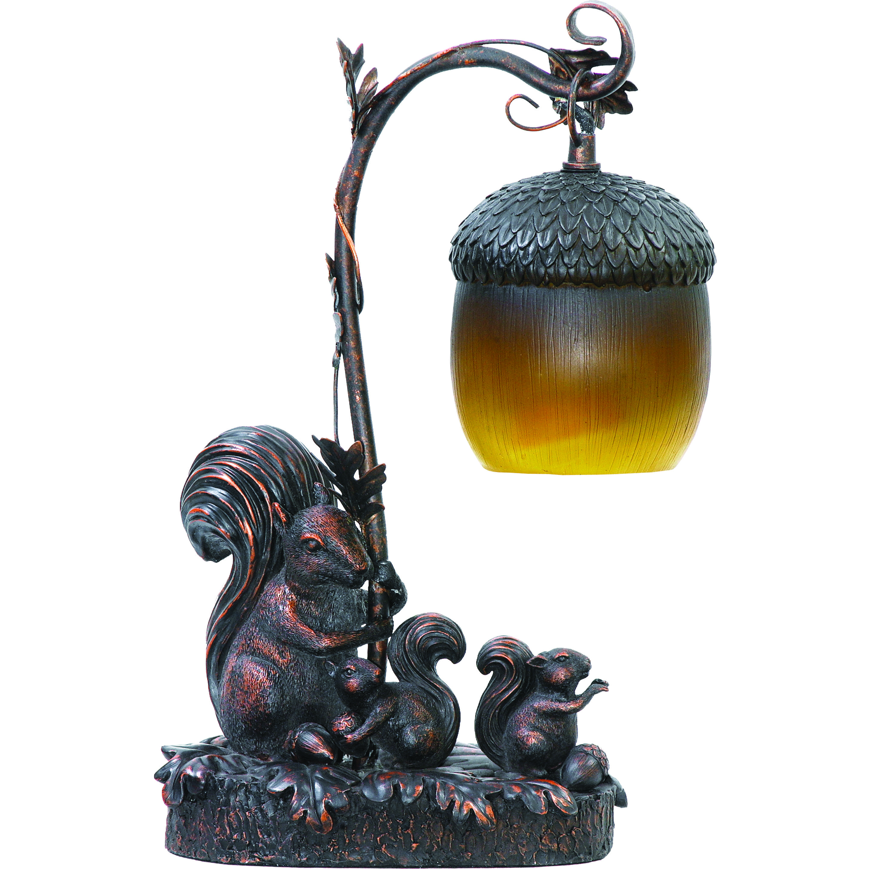 Squirrel Acorn Light 14.5 inch 7 watt Bronze Table Lamp Portable Light