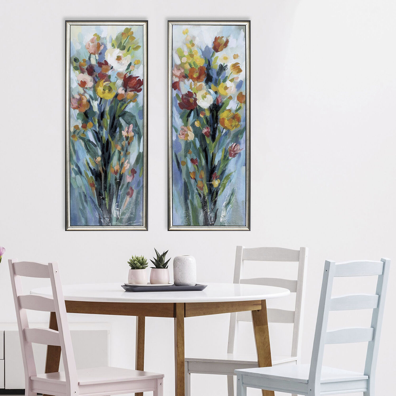 Florals 36 X 14 inch Non-Glass Framed Art, Propac