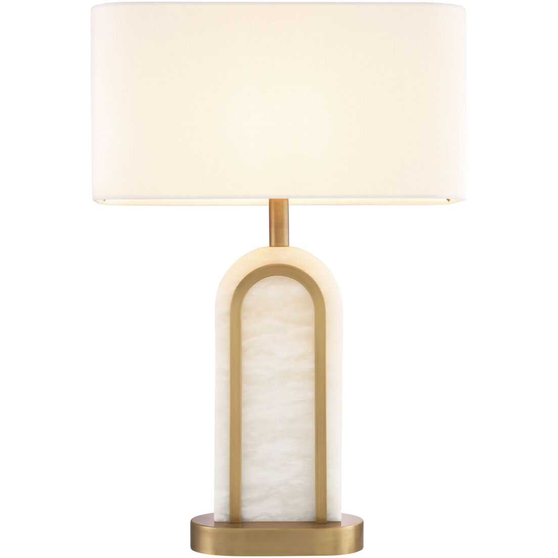 Palladio 26.38 inch Antique Brass with Alabaster Table Lamp Portable Light