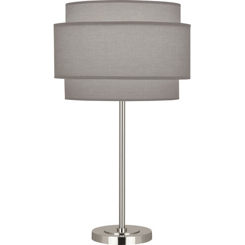 Decker 28.75 inch 150.00 watt Polished Nickel Table Lamp Portable Light in Smoke Gray