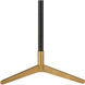 Clubhouse 29 inch 150.00 watt Matte Black with Aged Brass Table Lamp Portable Light