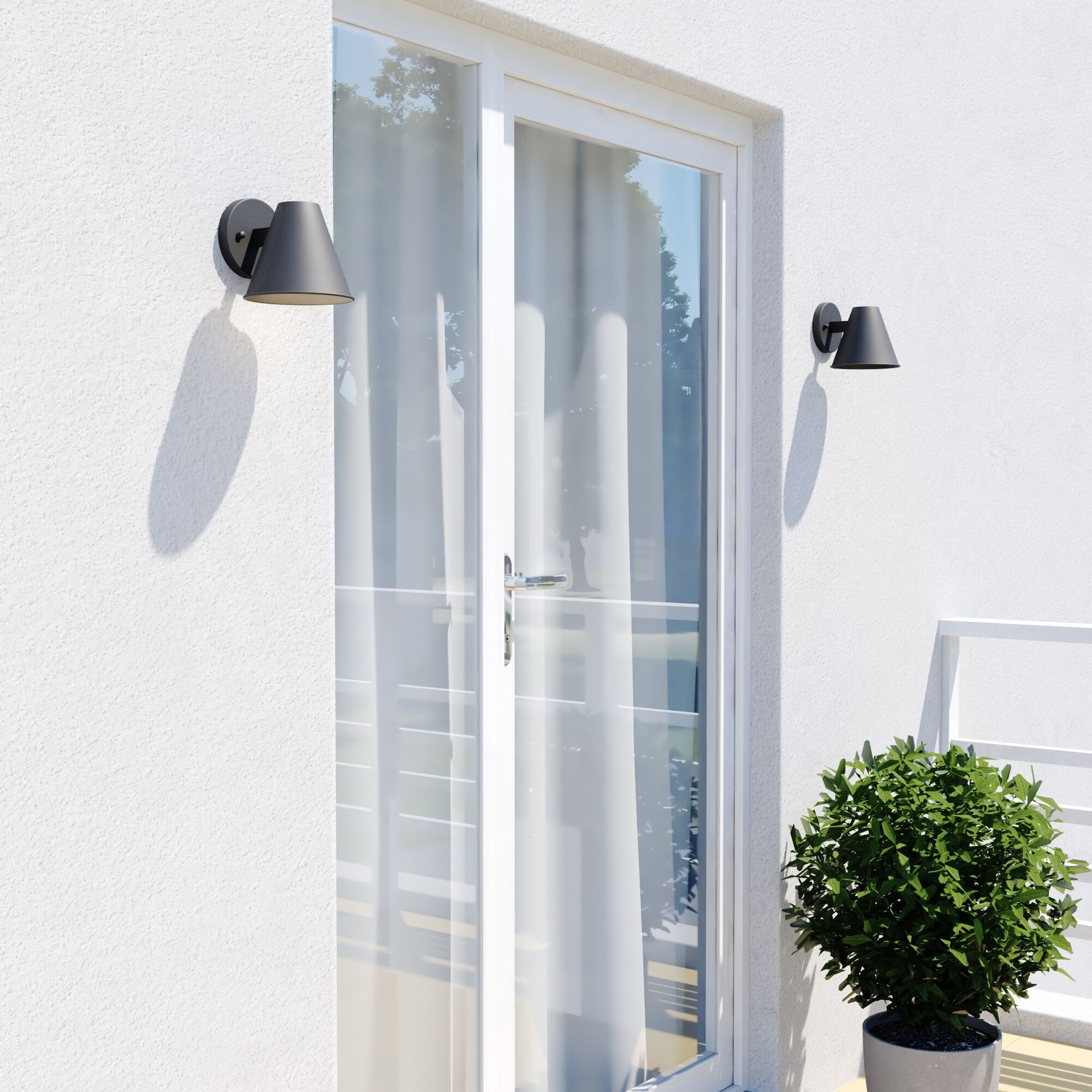 Smith LED 6.25 inch Textured Black Outdoor Wall