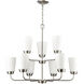 Winslow 9 Light 30 inch Brushed Nickel Chandelier Ceiling Light