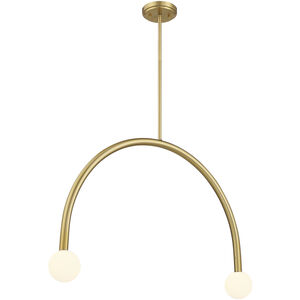 Contemporary 2 Light 4.00 inch Chandelier