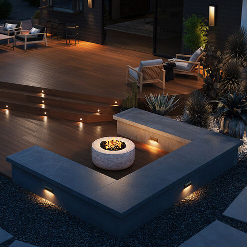 Nuvi 12v 2.60 watt Matte White Landscape Deck Sconce, Rectangular