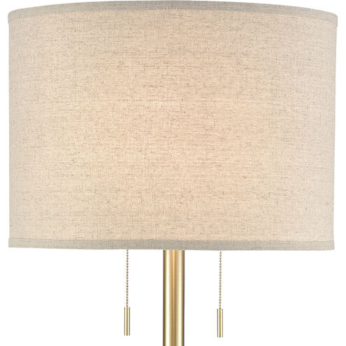 Below the Surface 63 inch 100.00 watt Polished Concrete with Antique Brass Floor Lamp Portable Light