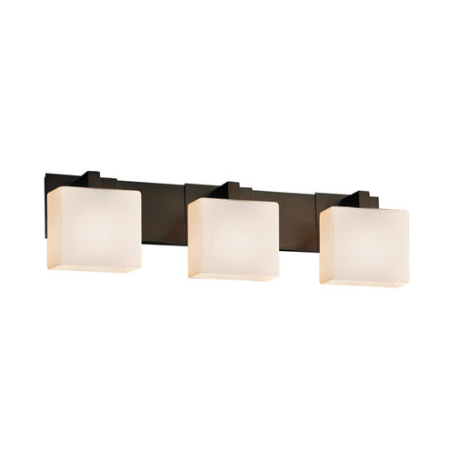 Fusion LED 27 inch Dark Bronze Vanity Light Wall Light in 2100 Lm LED, Rectangle, Opal Fusion