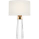 AERIN Olsen 14.75 inch 3.00 watt Crystal and Hand-Rubbed Antique Brass Cordless Accent Lamp Portable Light