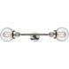 Franklin Restoration Beacon LED 6 inch Polished Nickel Bath Vanity Light Wall Light in Seedy Glass, Franklin Restoration