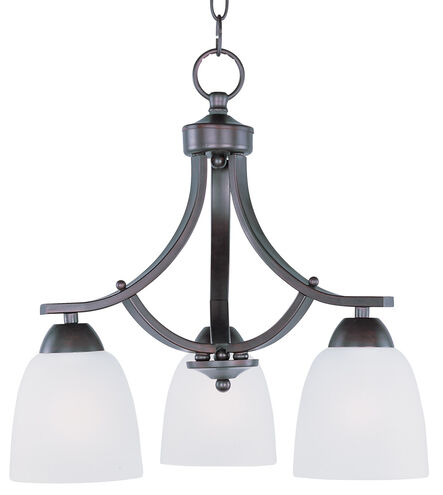 Axis 3 Light 18 inch Oil Rubbed Bronze Down Light Chandelier Ceiling Light