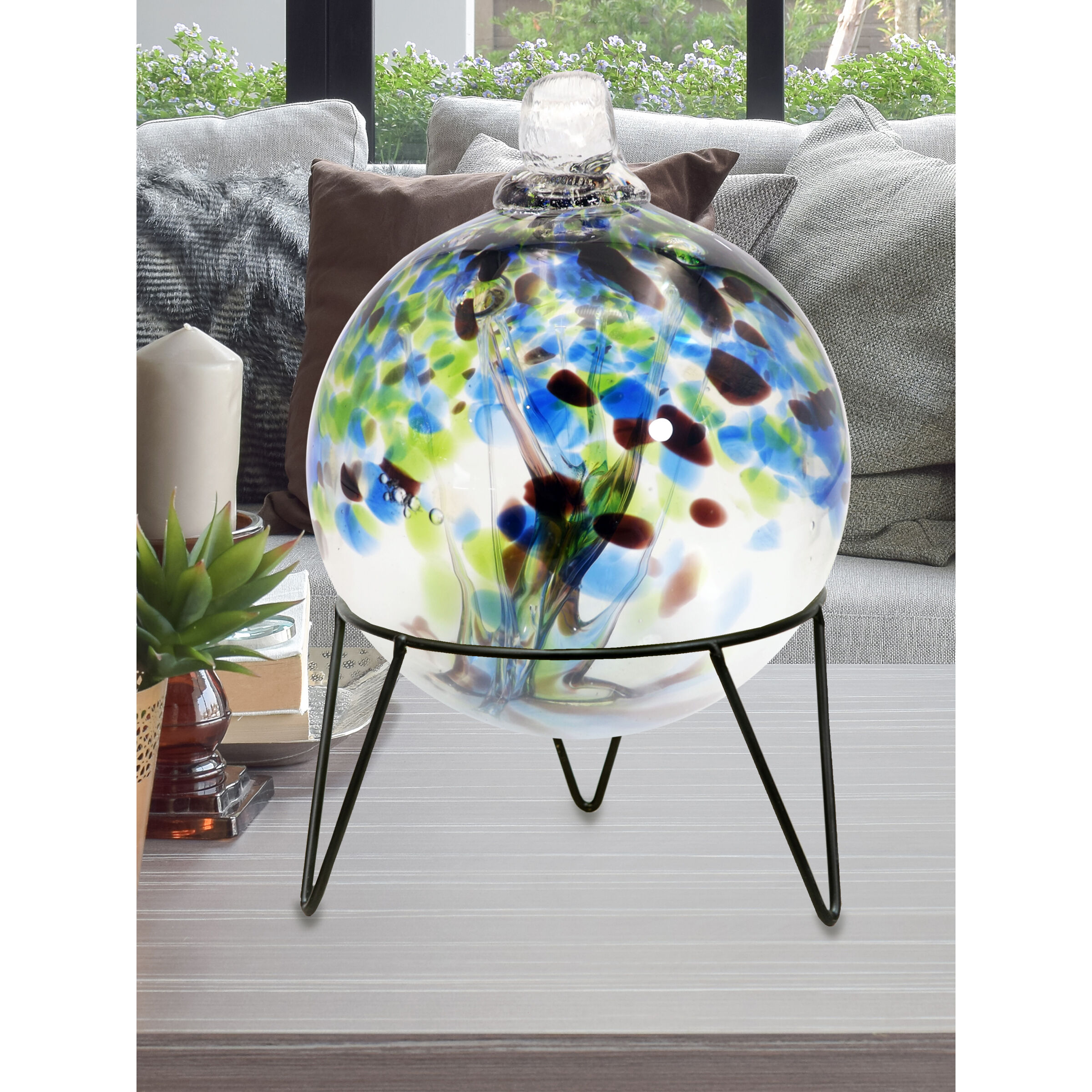 Tree Of Life Multi-color Art Glass Orb