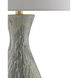 Rana 32 inch 150 watt Light Green/White/Silver Leaf Table Lamp Portable Light