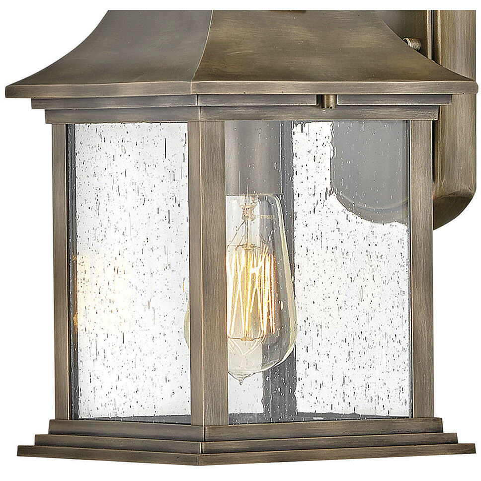 Grant Outdoor Wall Mount Lantern in Burnished Bronze