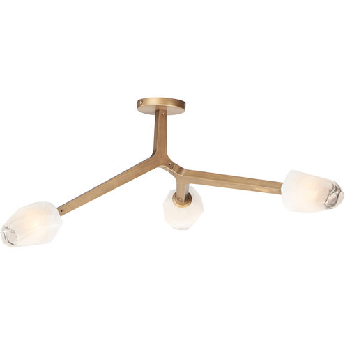 Blossom LED 20 inch Natural Aged Brass Flush Mount Ceiling Light