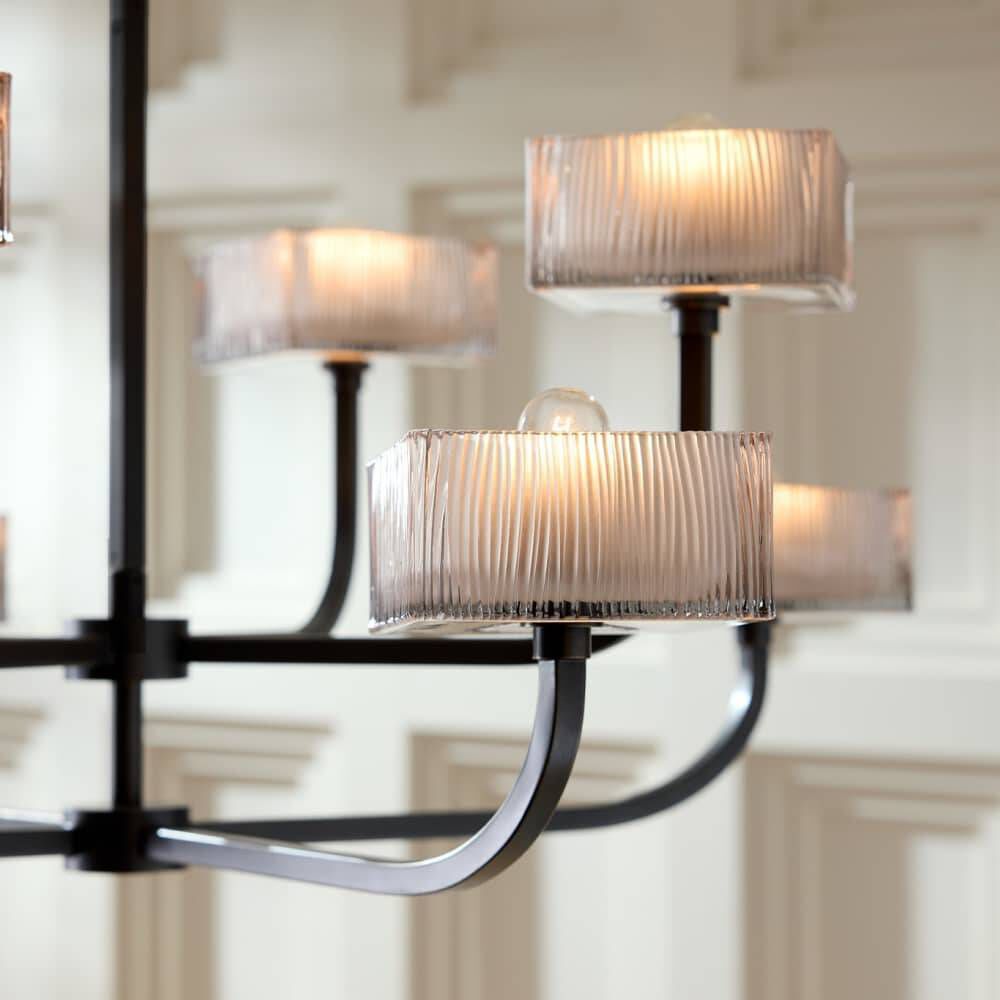 Louis 8 Light 39.5 inch English Bronze Chandelier Ceiling Light