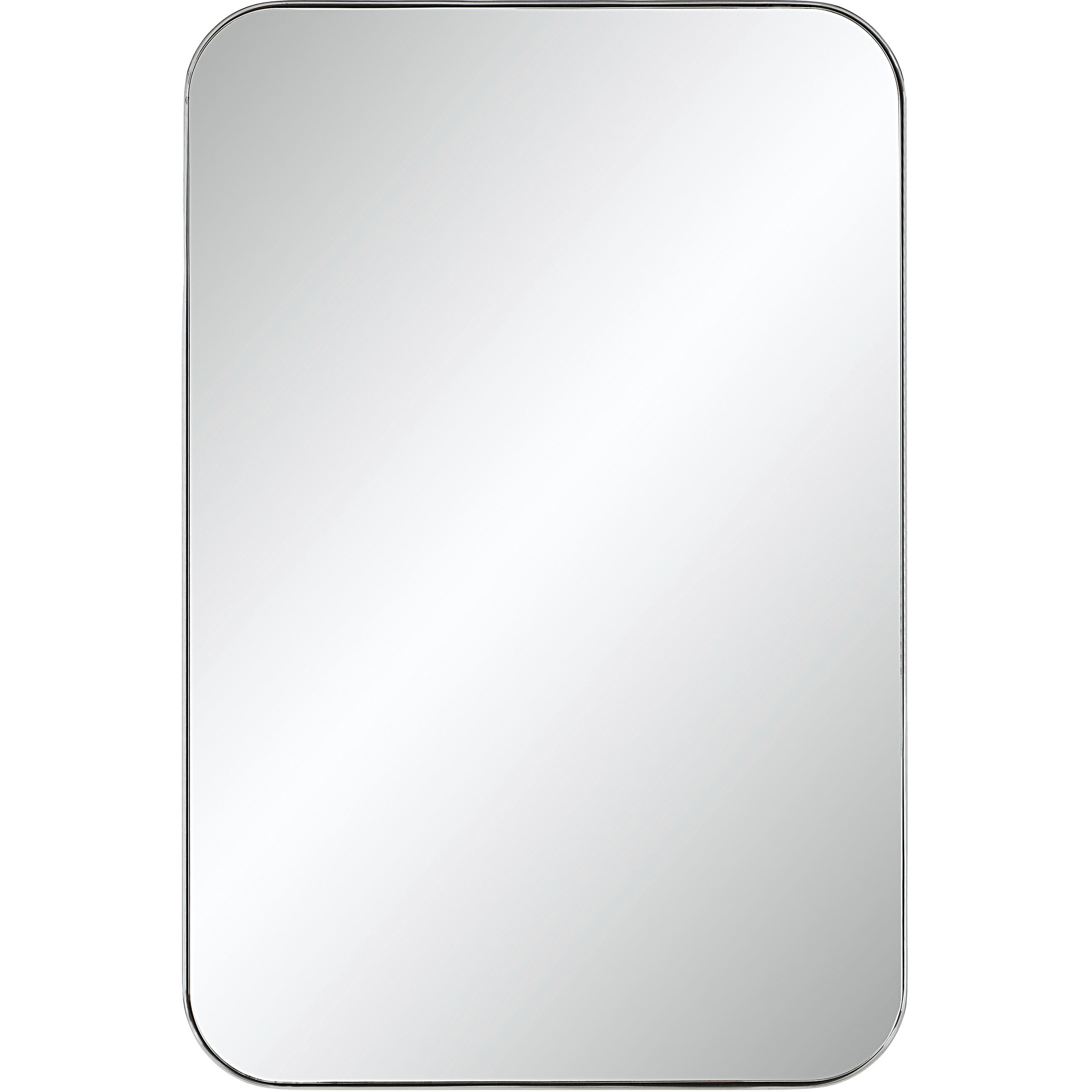 Louvas 36 X 24 inch Nickel Wall Mirror