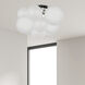 Miles 3 Light 14.5 inch Polished Chrome with Frosted Flush Mount Ceiling Light