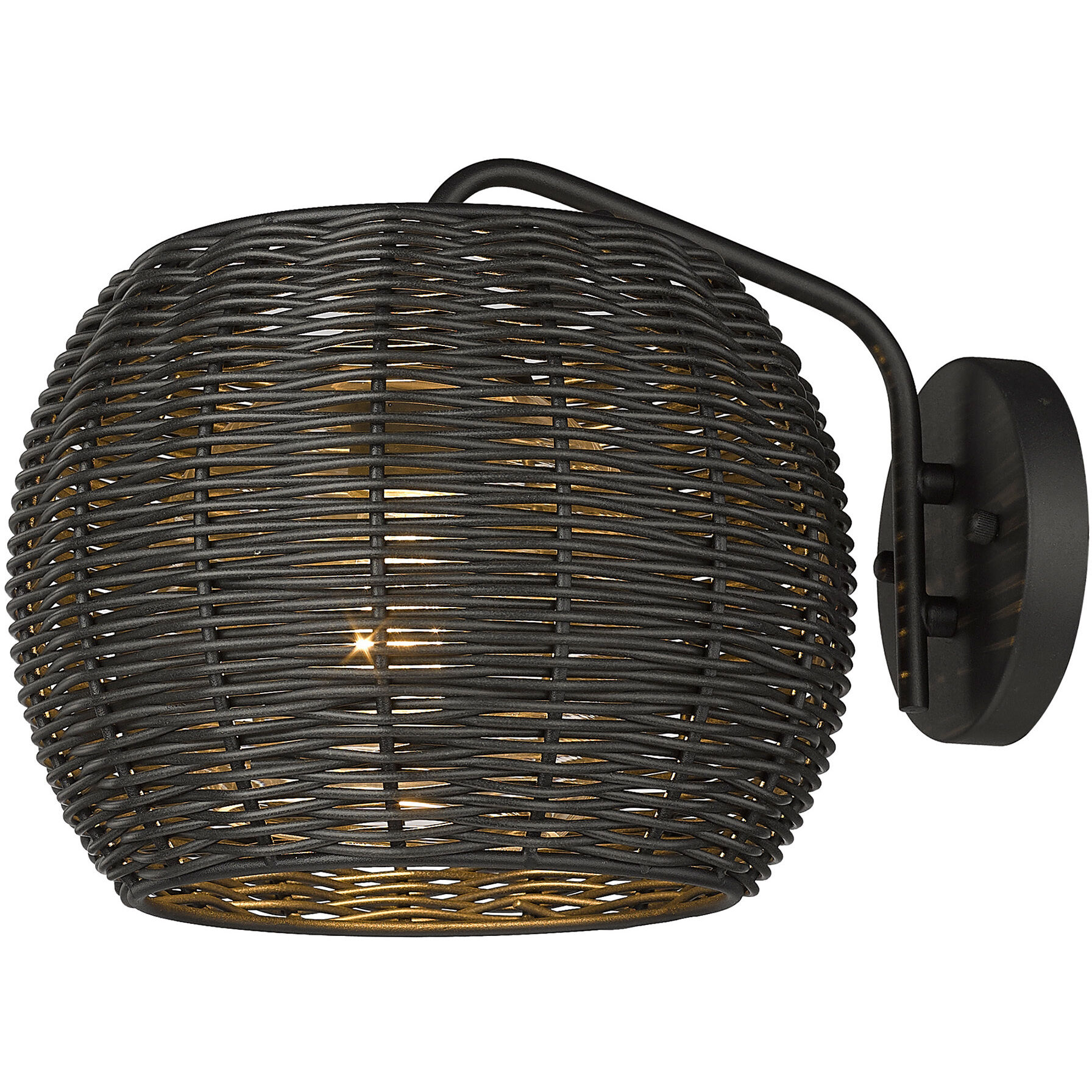 Vail 1 Light 12.38 inch Natural Black Outdoor Wall