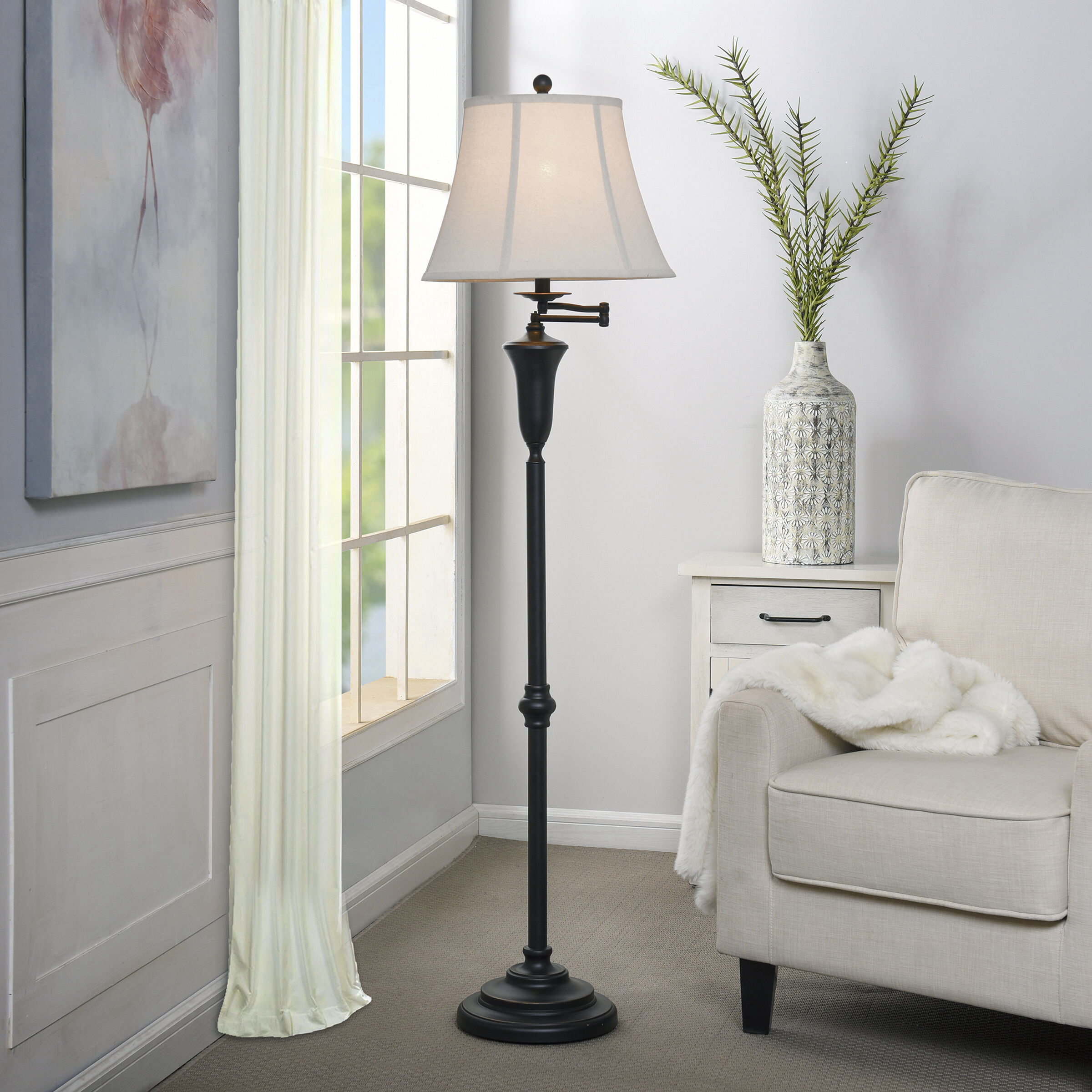 Signature 62 inch 150 watt Madison Bronze Floor Lamp Portable Light