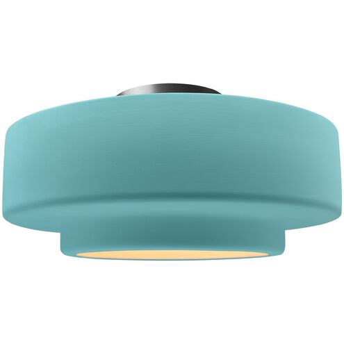 Radiance 1 Light 14.5 inch Reflecting Pool and Brushed Nickel Semi Flush Ceiling Light