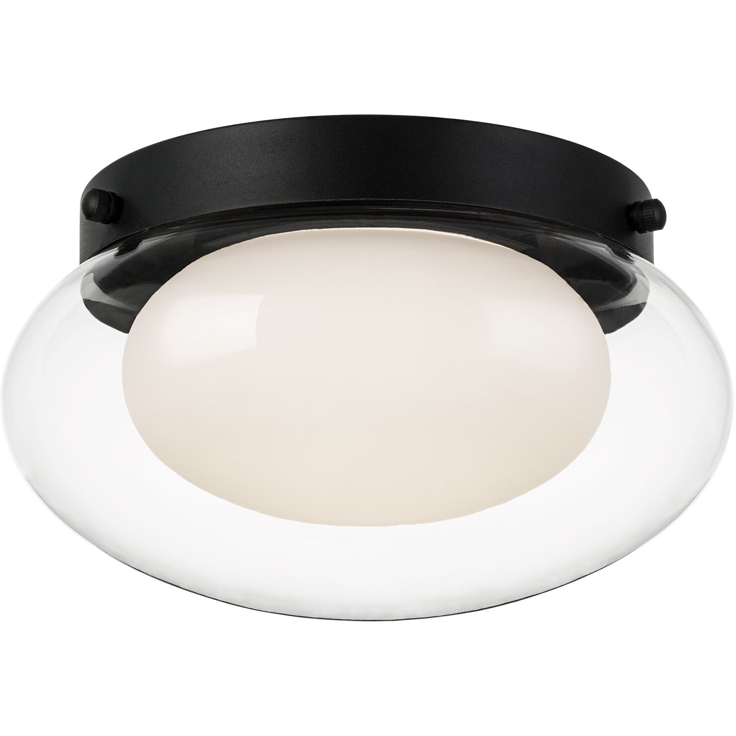 Caspian 1 Light 11 inch Matte Black Flush Mount Ceiling Light