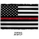 Red Line 20 X 1.5 inch Metal Print Art
