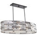 Vero 6 Light 36 inch Black Island Light Ceiling Light