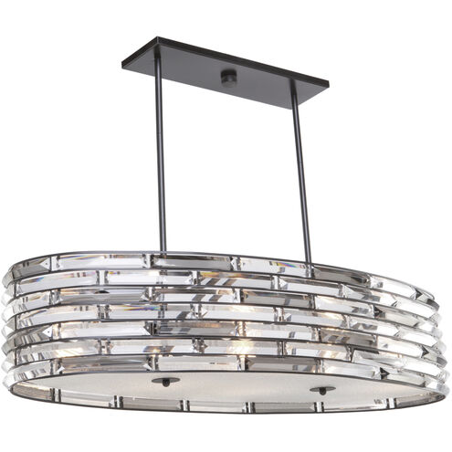 Vero 6 Light 36 inch Black Island Light Ceiling Light