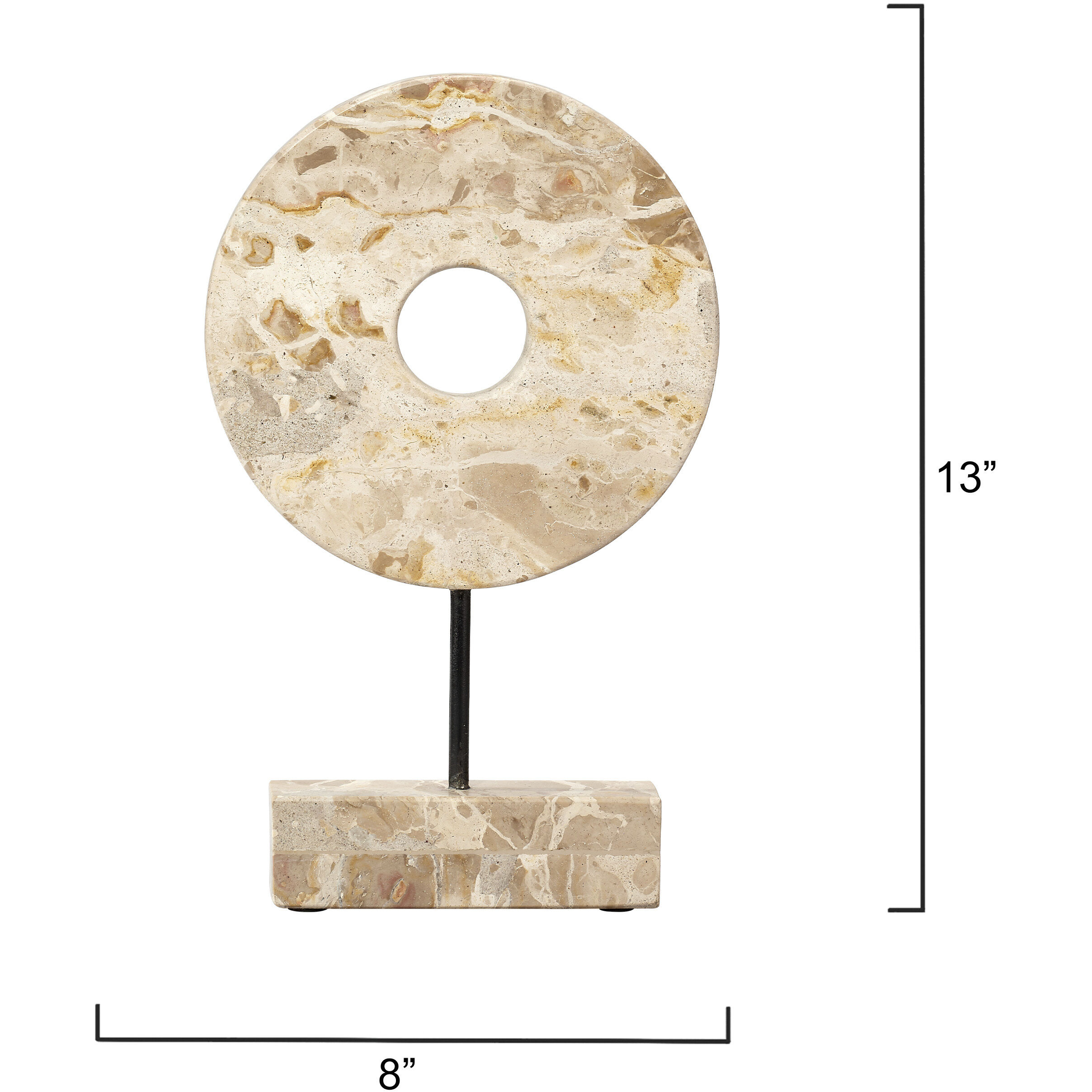 Soleil 13 X 8 inch Marble Stand Sculpture