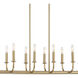 Bailey 12 Light 42 inch Aged Brass Linear Chandelier Ceiling Light