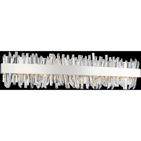 Glacier LED 32 inch Chrome Bath Vanity Wall Light in Firenze Clear