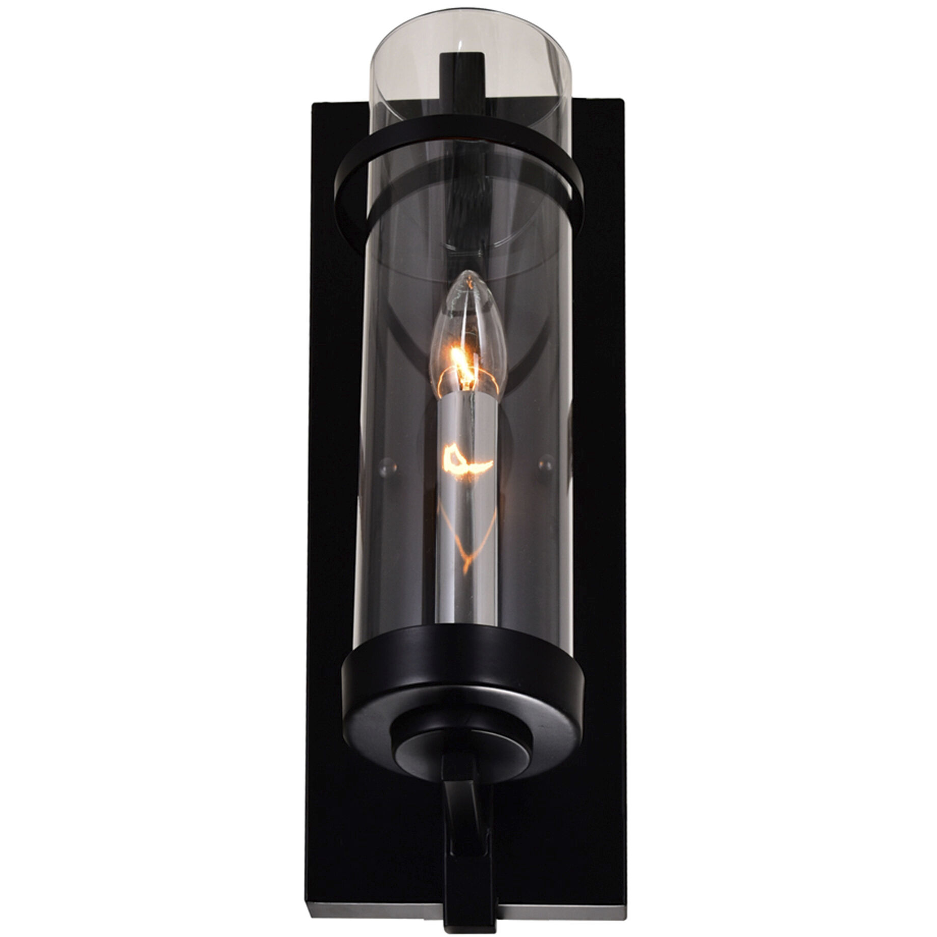 Sierra 1 Light 5 inch Black Wall Light