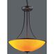 Arco Baleno 3 Light Dark Rust with Yellow Pendant Ceiling Light