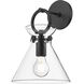 Alora Mood Emerson Wall/Vanity Light Wall Light in Matte Black, Clear Glass