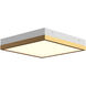 Alora Mood Sydney LED 11.13 inch Aged Gold/White Flush Mount Ceiling Light in Aged Gold and White