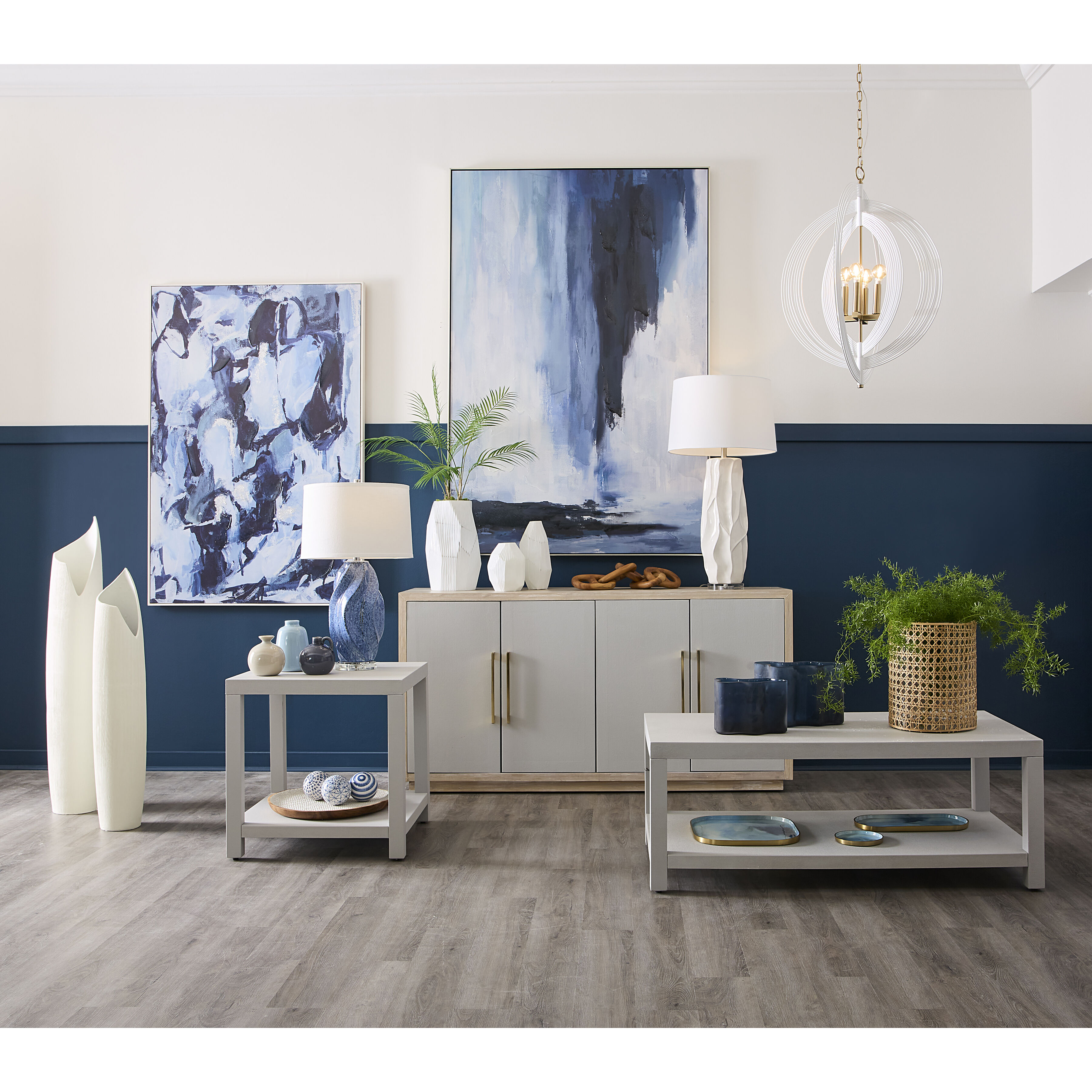 Crystal Bay 66.25 X 18 inch Ebbtide with North Star Credenza