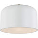 Malone 1 Light 10.75 inch Matte White Ceiling Flush Mount Ceiling Light