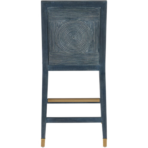 Santos 40 inch Vintage Navy/Performance Barrett Dusk/Satin Brass Counter Stool