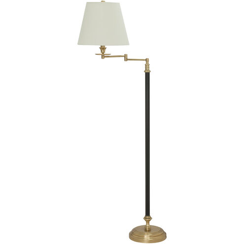 Bennington 61 inch 150 watt Black with Weathered Brass Floor Lamp Portable Light in Black and Weathered Brass