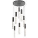 Axis LED 24 inch Graphite Chandelier Ceiling Light in 2700K LED, Multi-Port