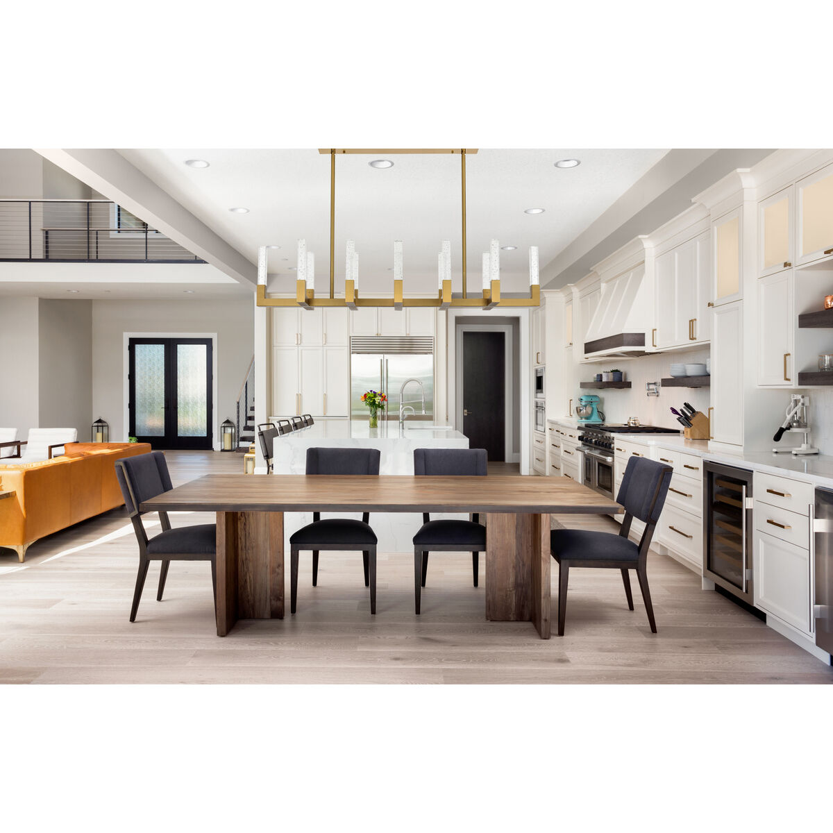 Noemi 12 Light 12 inch Satin Gold Pendant Ceiling Light