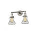 Franklin Restoration Bellmont 2 Light 17 inch Brushed Satin Nickel Bath Vanity Light Wall Light in Seedy Glass, Franklin Restoration