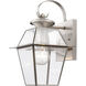 Westover 1 Light 13 inch Brushed Nickel Outdoor Wall Lantern