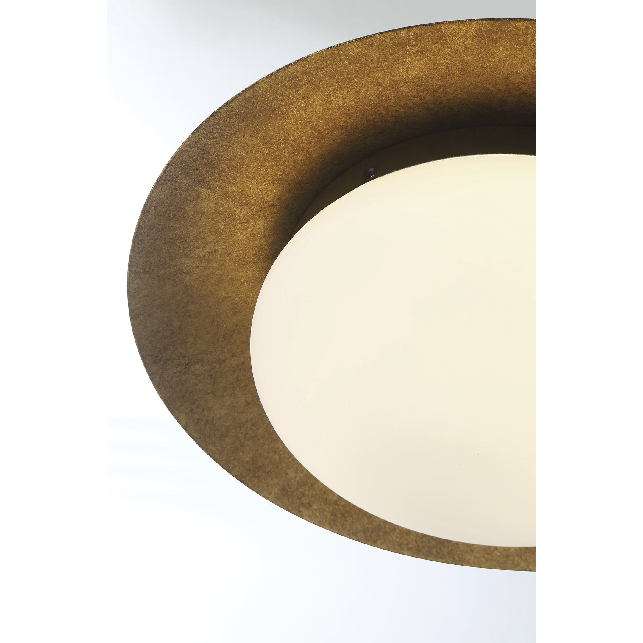 Zinola LED 15 inch Sand Coal and Halcyon Gold Flush Mount Ceiling Light