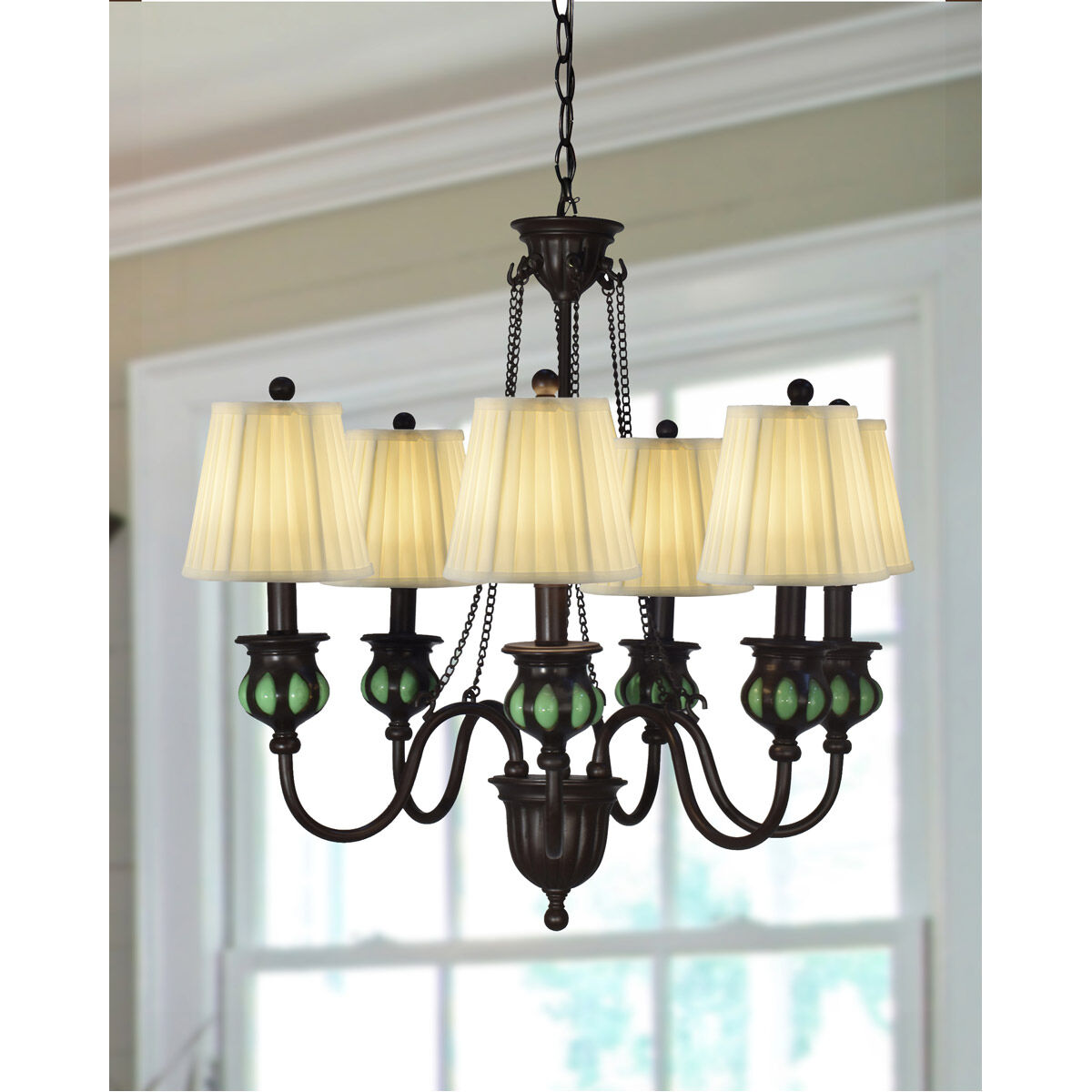 Springdale 6 Light 27 inch Antique Bronze Chandelier Ceiling Light